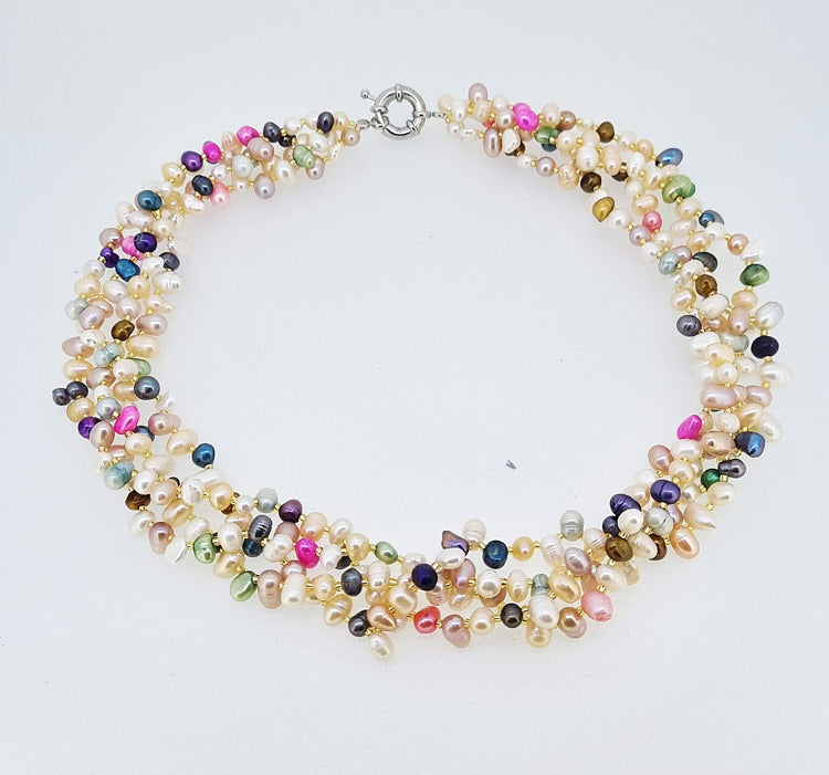 Multicoloured Pearl Necklace for Women