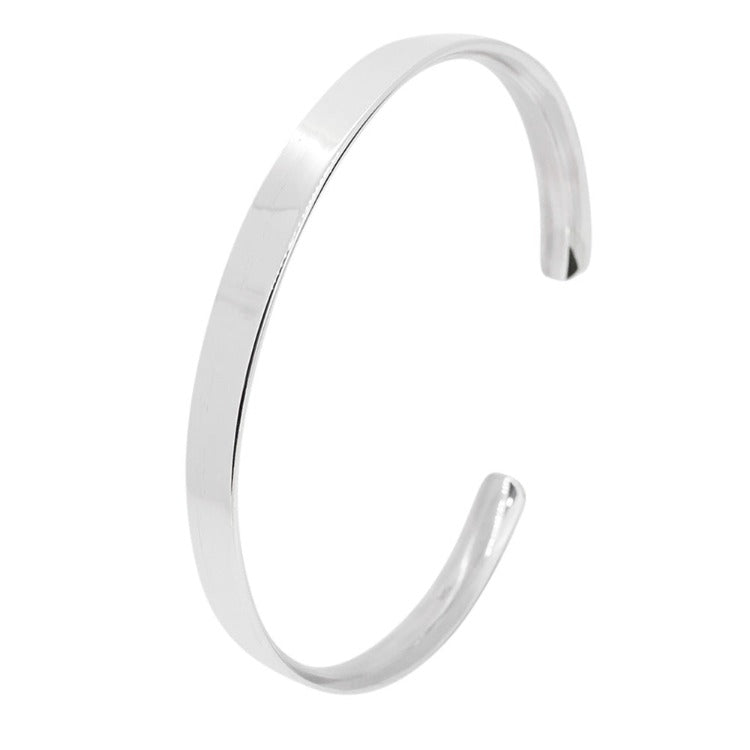 Plain Silver Bangle Bracelet