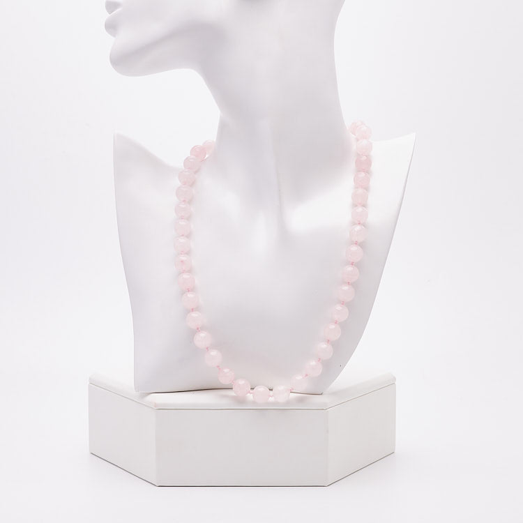 Womens Pink Gemstone Necklace