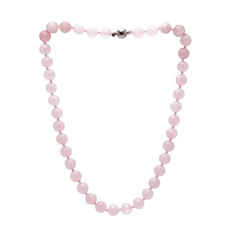 Womens Pink Gemstone Necklace