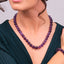 womens gemstone necklace purple amethyst