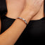 womens classic plain silver bangle
