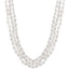 Womens White Pearl Long Necklace