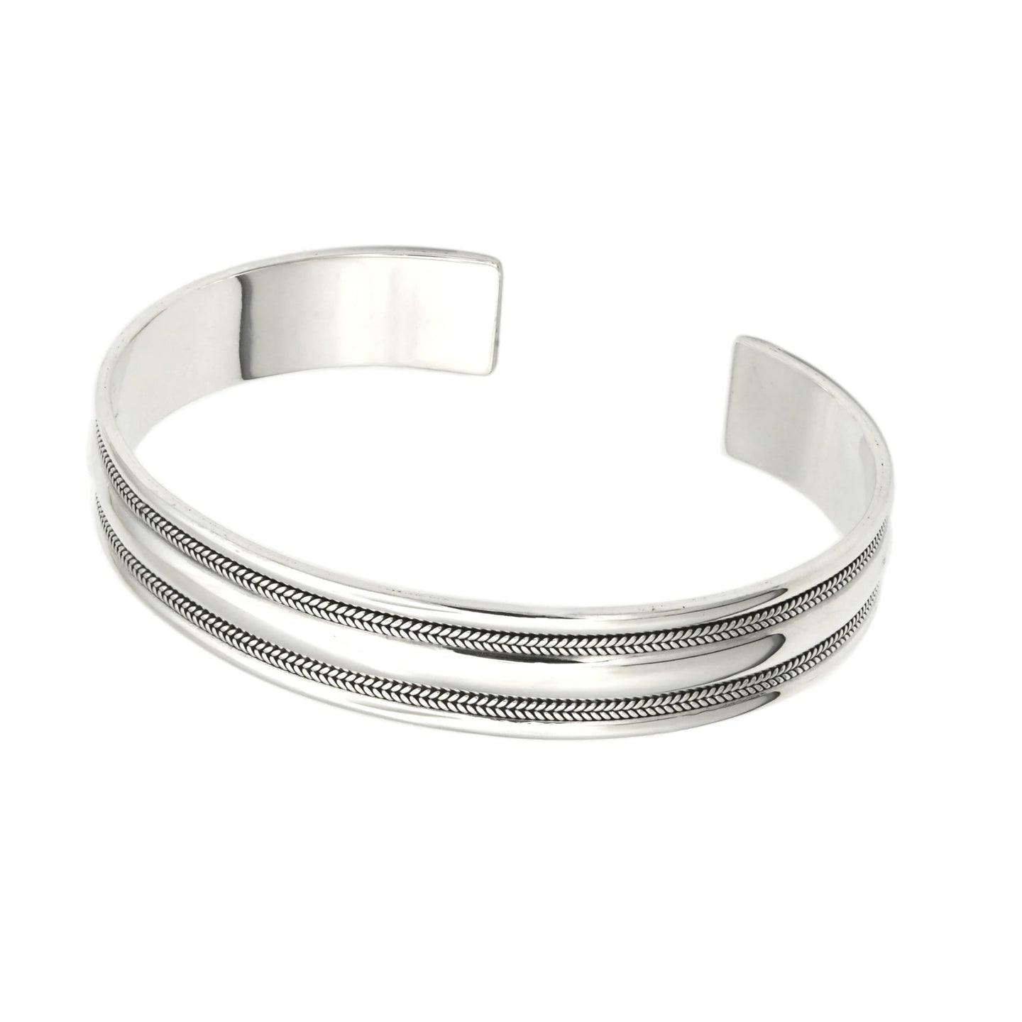 silver bracelet cuff for men