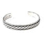 mens solid silver bangle bracelet