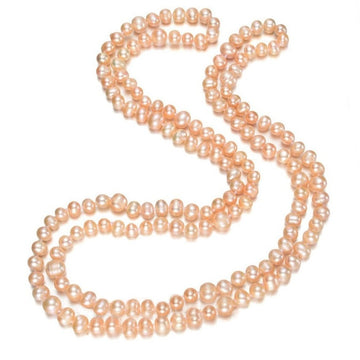 Pink Pearl Long Necklace for women