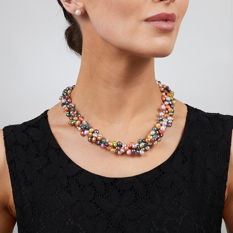 Multicolour Pearl Necklace for Women