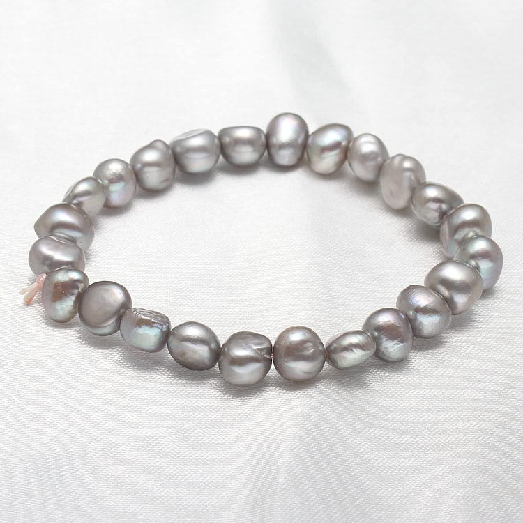 7-8mm Grey Baroque Freshwater Pearl Bracelet
