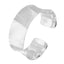 womens chunky plain silver cuff