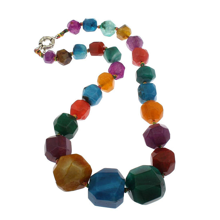 Multicolor gemstone necklace for women