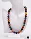 Womens 12mm Multi-Colored Natural Gemstone Beaded Necklace