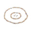 Womens 8-9mm Multicolour Pearl Necklace, Bracelet and Earrings Jewellery Set