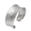 Womens Chunky Silver Cuff Bangle Hammered Sterling Silver
