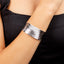 womens hammered silver bangle