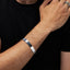 mens solid 925 silver bangle bracelet