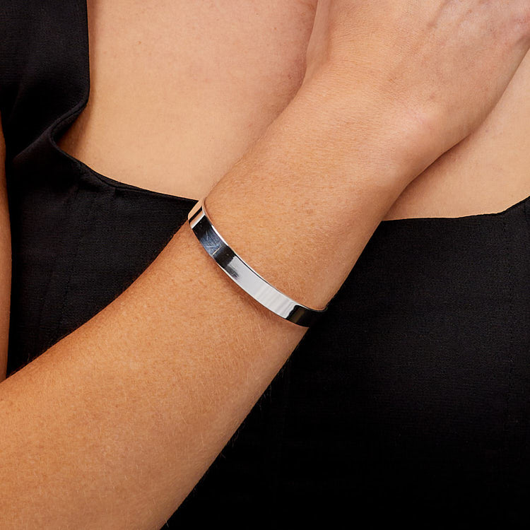 plain Silver bangle for Men and women