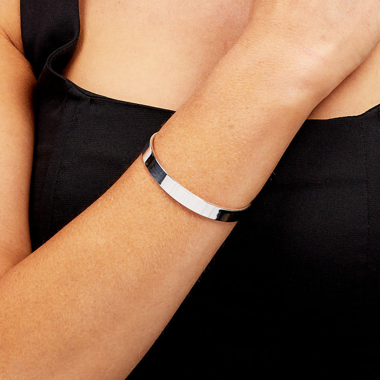 plain Silver bangle for Men and women