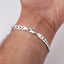 Silver Curb Chain Bracelet For Men