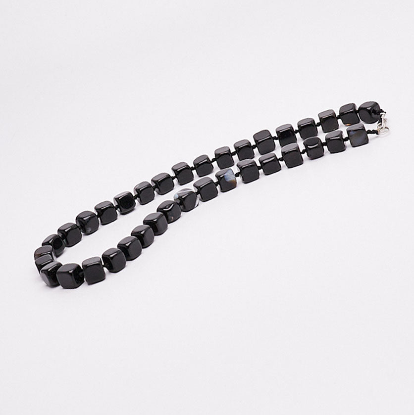 Womens 12mm Natural Gemstone Beaded Necklace