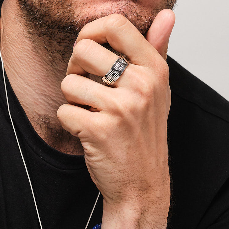 Silver Spinner Ring for Men