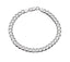 Mens Womens 7mm 925 Silver Curb Chain Bracelet THICK Solid Diamond Cut Cuban Chain Bracelet For Men