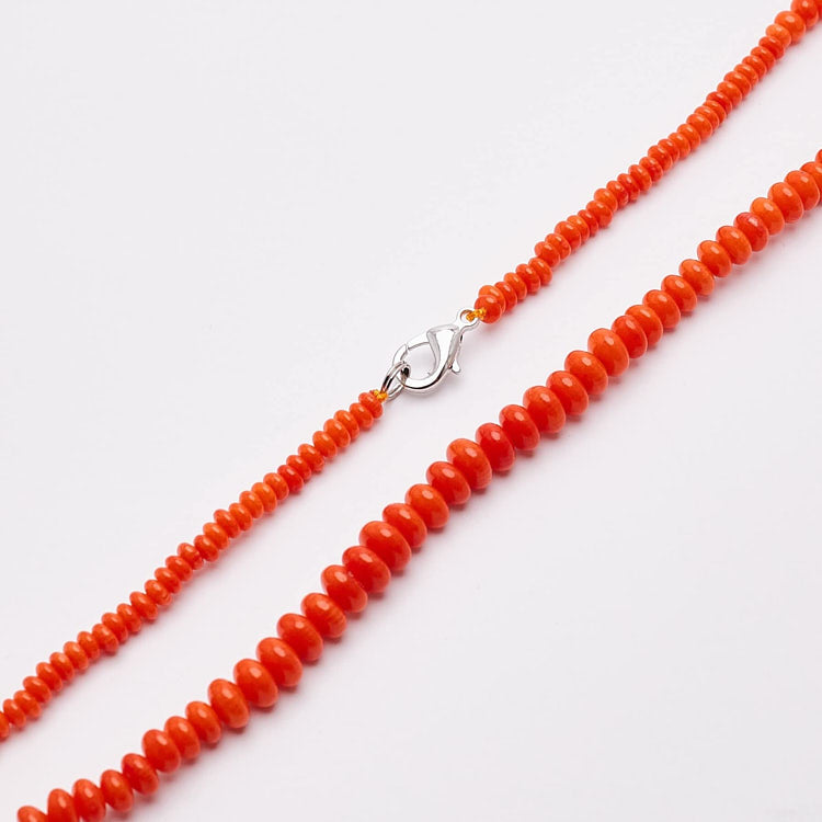Orange Coral Beaded Necklace for women