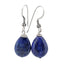 womens blue lapis lazuli drop earrings