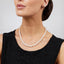 Womens Elegant and Classic 7-8mm Rice Shape Natural Pearl Necklace 46cm