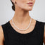 Womens Elegant and Classic 7-8mm Rice Shape Natural Pearl Necklace 46cm