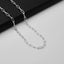 Womens Silver Paperclip Chain Necklace