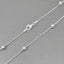 Womens Silver Necklace, 925 Silver Balls Beaded Chain Choker Stack Layer Necklace for Women and Girls | Made in Italy