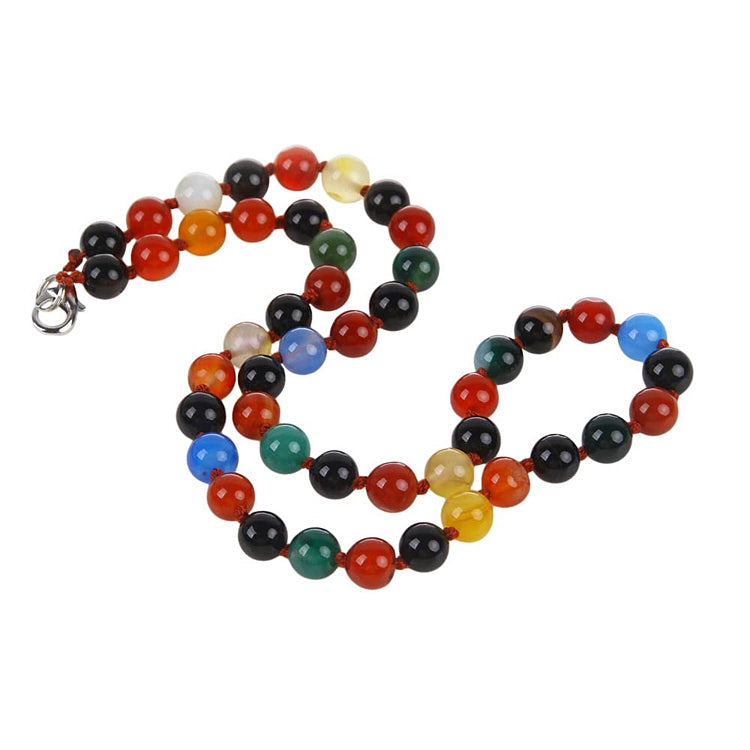 Palm Beach Agate Gemstone Beaded Necklace-3 Colors main image 1