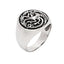 Mens Silver Dragon Vikings Ring