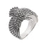 Mens Silver Raven Ring