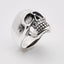 Mens Silver Skull Gothic Biker Ring