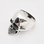 Mens Silver Skull Gothic Biker Ring