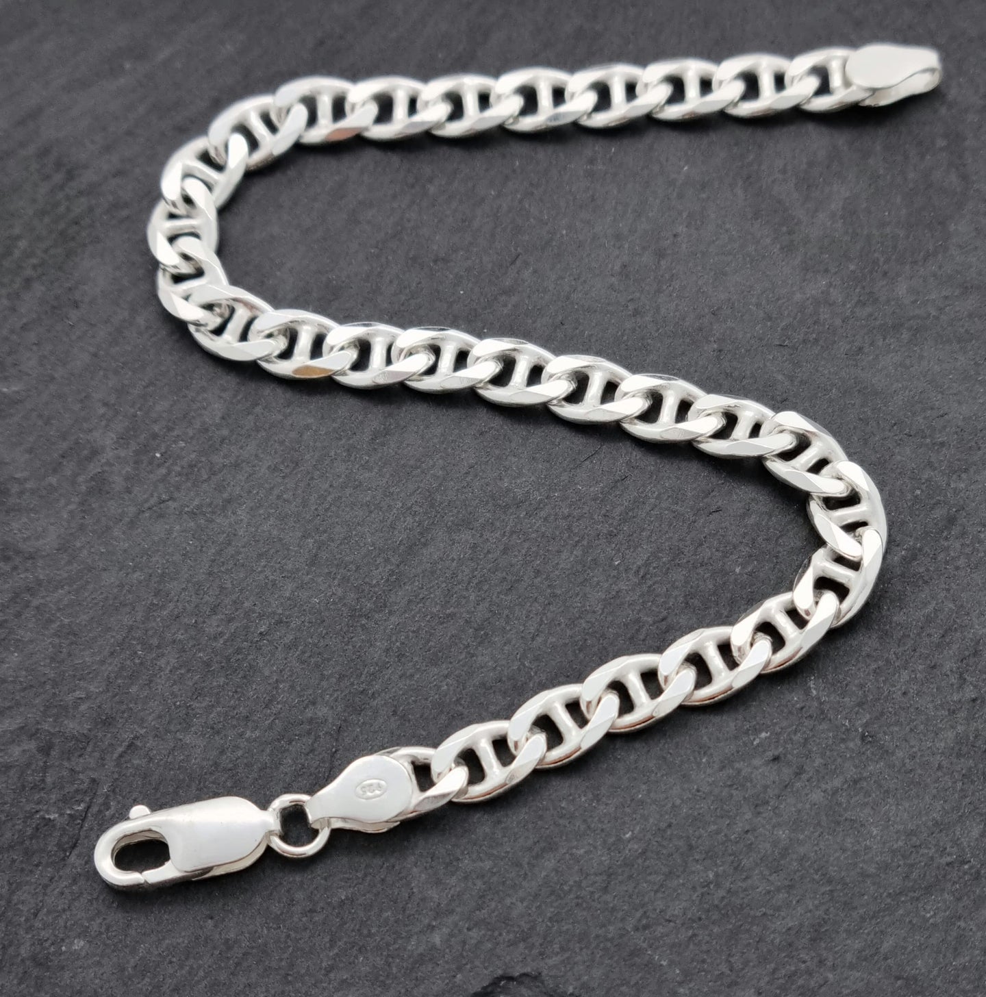 Mens 6.5mm Italian Mariner Chain Bracelet | 925 Sterling Silver Jewellry