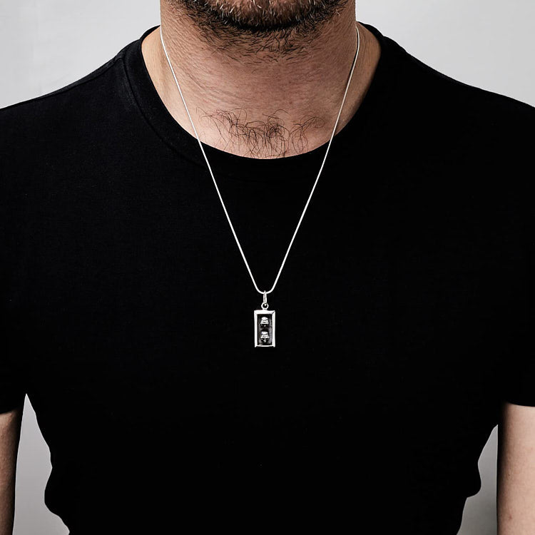 Men and Womens 925 Silver Skull Pendant