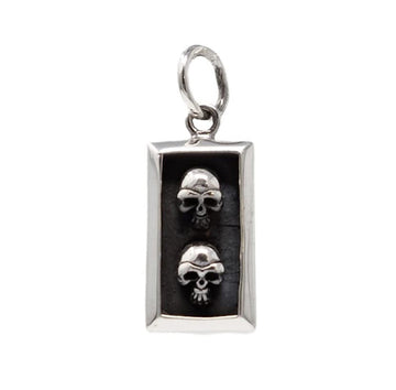 Men and Womens 925 Silver Skull Pendant