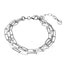Womens Multi Strand Silver Bracelet