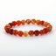 Womens Mens Gemstone Beaded Stretchy Bracelet | Handmade 8mm Natural Red Agate Gemstone Bracelet