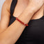 Womens Mens Gemstone Beaded Stretchy Bracelet | Handmade 8mm Natural Red Agate Gemstone Bracelet