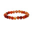 Womens Mens Gemstone Beaded Stretchy Bracelet | Handmade 8mm Natural Red Agate Gemstone Bracelet
