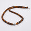 Handmade Natural Tigers Eye Rondelle Gemstone Beaded Necklace for men