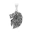 Mens and Womens Silver Pendant - 925 Sterling Silver Celtic Lion King Head Neo Pagan Pendant Necklace