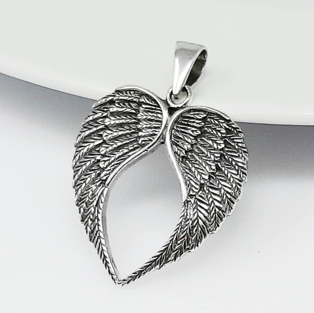 Stunning 925 Sterling Silver Angel Wings Pendant