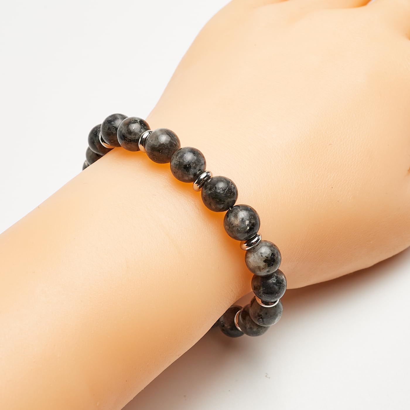 Handmade Mens Beaded Bracelet 8MM Round Beads Tigers Eye, Turquoise, Black Onyx Gemstone Bracelet for Men