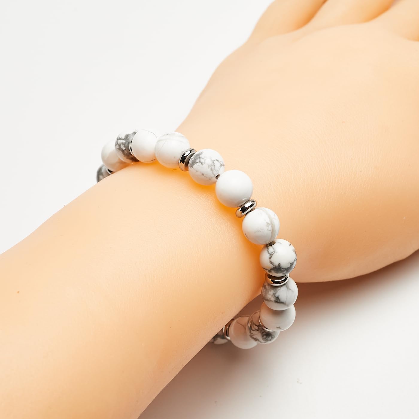 Handmade Mens Beaded Bracelet 8MM Round Beads Tigers Eye, Turquoise, Black Onyx Gemstone Bracelet for Men