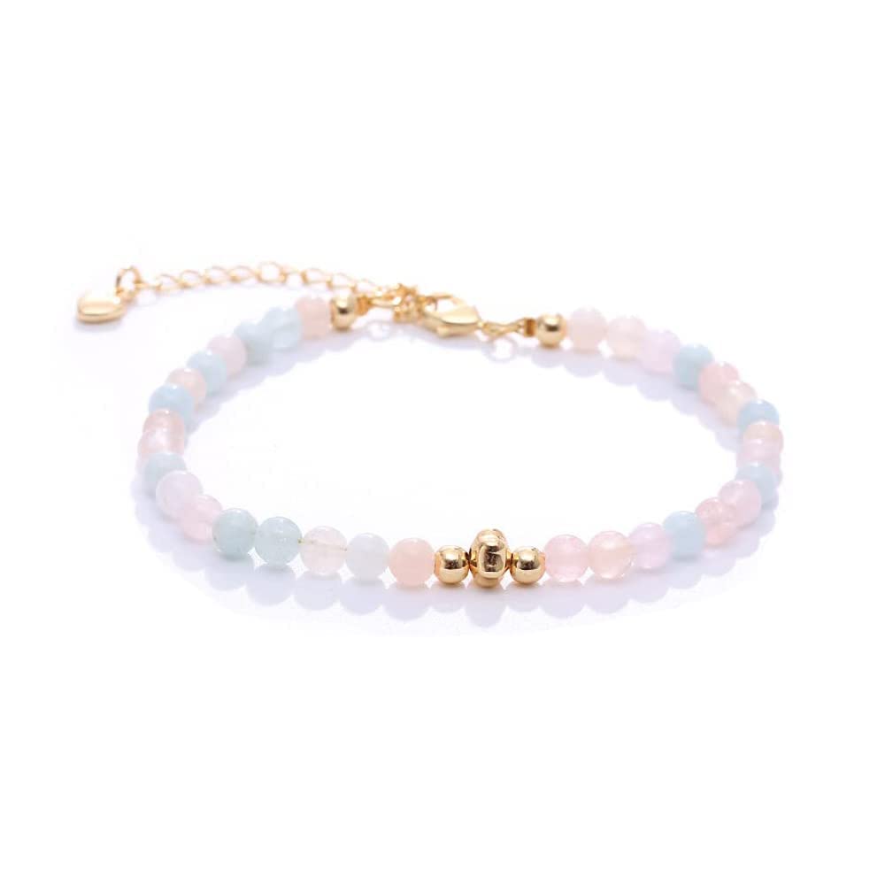 Handmade Womens Gemstone Beaded Bracelet | Natural Amethyst Gemstone Bracelet - Adjustable Length