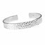 hammered silver bangle for women